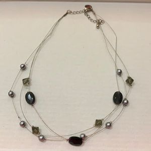 Black Lia Sophia Wire Necklace
